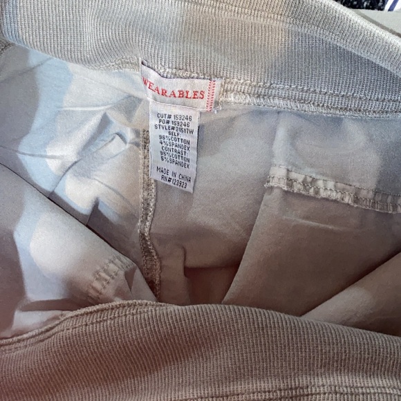 WEARABLES LIGHT OLIVE ANKLE/CROP CARGO PANTS ZIPPED POCKETS SZ 31 W - Picture 13 of 13